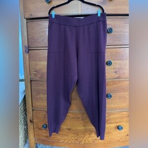 Soma Women's Dark Plum Knit Pants